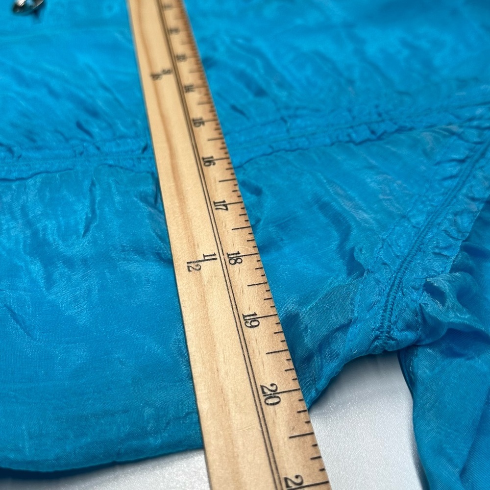 RALPH LAUREN BLACK LABEL Woman’s Turquoise Silkblend Utility Jacket RARE Sz M - Picture 11 of 13